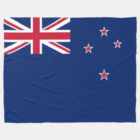 Neuseeländische Flagge (NZ) Fleecedecke (Vorderseite (Horizontal))