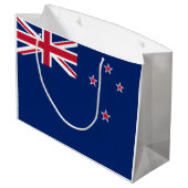 Neuseeländische Flagge (NZ) Große Geschenktüte (Rückseite Schrägansicht)