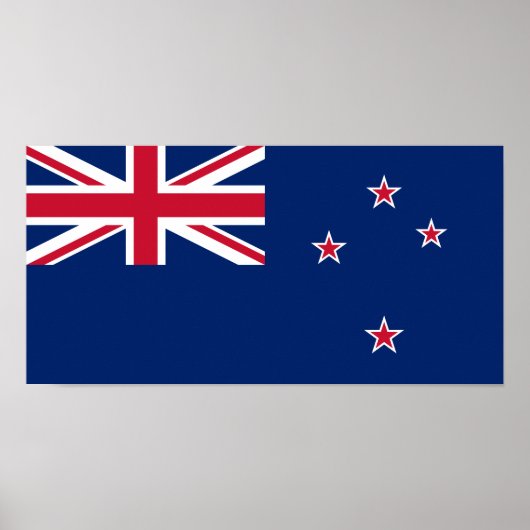 Neuseeländische Flagge (NZ) Poster (Vorne)