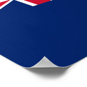 Neuseeländische Flagge (NZ) Poster (Ecke)