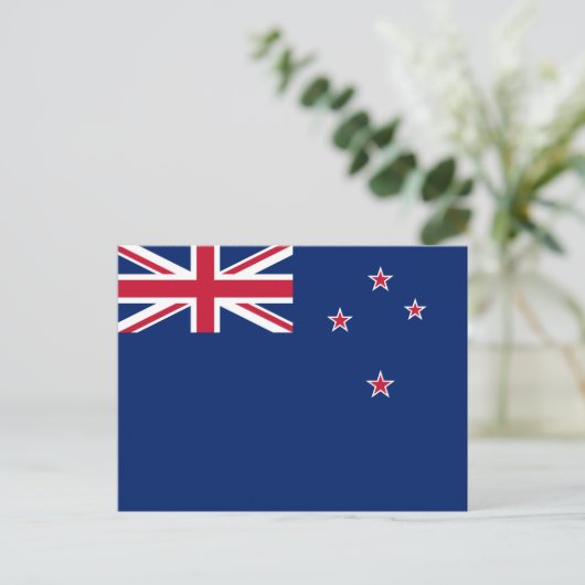 Neuseeländische Flagge (NZ) Postkarte (Stehend Vorderseite)