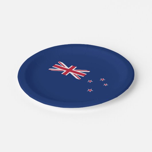 Neuseeländische Flagge Pappteller (Schrägansicht)