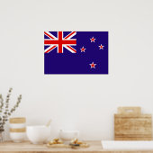 Neuseeländische Flagge Poster (Küche)