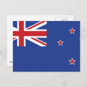 Neuseeländische Flagge Postkarte (Vorne/Hinten)