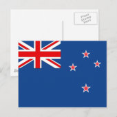 Neuseeländische Flagge Postkarte (Vorne/Hinten)