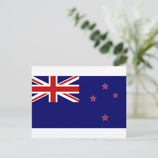 Neuseeländische Flagge Postkarte (Stehend Vorderseite)