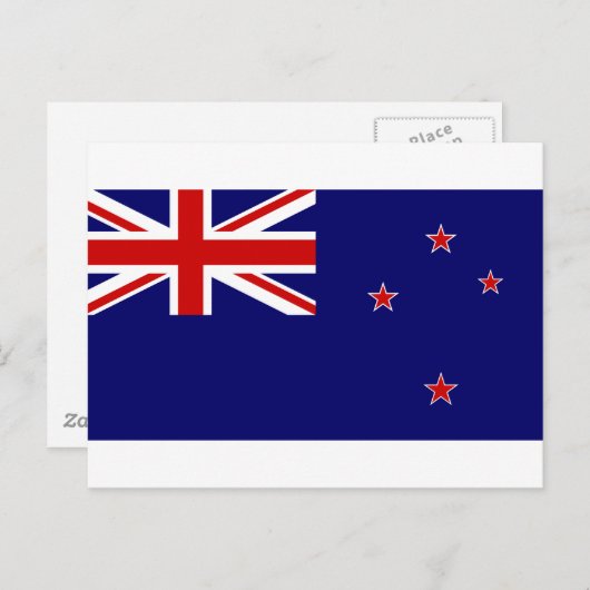 Neuseeländische Flagge Postkarte (Vorne/Hinten)