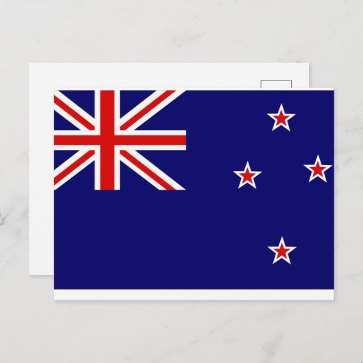 Neuseeländische Flagge Postkarte (Vorne/Hinten)