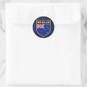 Neuseeländische Flagge Runder Aufkleber (Tasche)