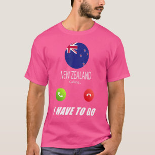 Neuseeländische Flagge Souvenir Neuseeland ruft an T-Shirt