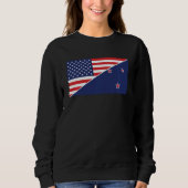 Neuseeländische Flagge und US-amerikanische Flagge Sweatshirt (Vorderseite)