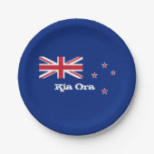 Neuseeländische Flaggen-Party-Teller, Sport- und R Pappteller (Vorderseite)