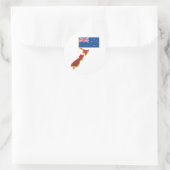 Neuseeländische Flaggenkleber Runder Aufkleber (Tasche)