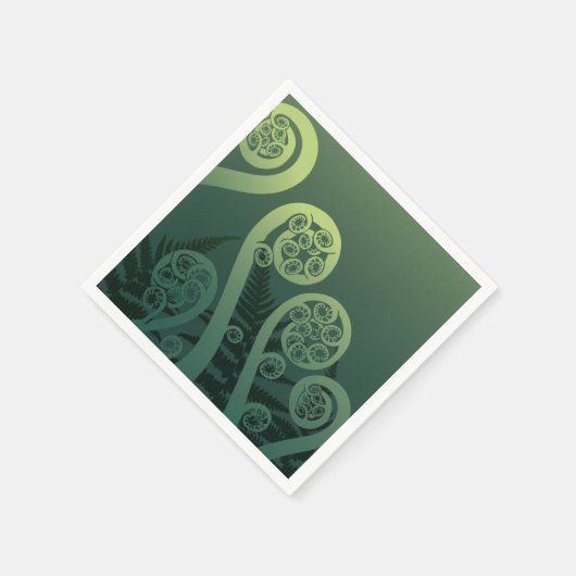 Neuseeländische Koru-Farne Serviette (Ecke)