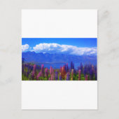 Neuseeländische Lupine über dem Lake Wakatipu Postkarte (Vorderseite)