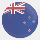 Neuseeländische Round-Icon-Flagge Runder Aufkleber (Vorderseite)