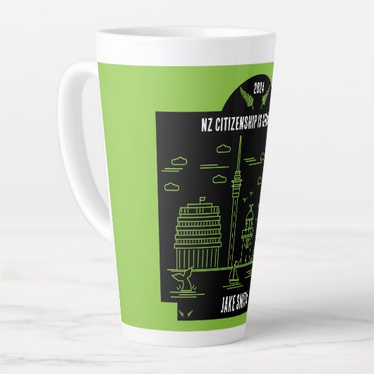 Neuseeländische Staatsbürgerschaft - Geschenk Milchtasse (Linke Ecke)