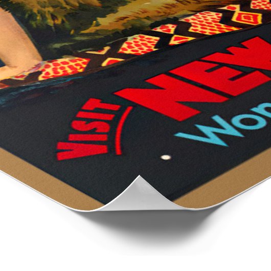 Neuseeländische Vintage Poster (Ecke)