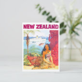 Neuseeländische Vintage Postkarte (Stehend Vorderseite)