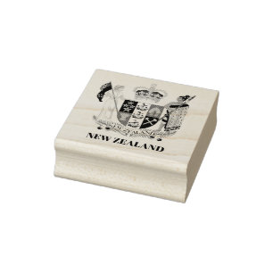 Neuseeländische Wappen-Briefmarke Gummistempel