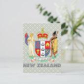 Neuseeländische Wappen Postkarte (Stehend Vorderseite)