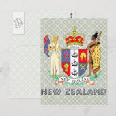 Neuseeländische Wappen Postkarte (Vorne/Hinten)