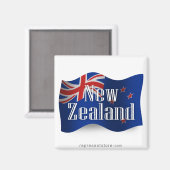 Neuseeländische Waving Flag Magnet (Vorderseite/Rückseite)