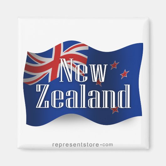 Neuseeländische Waving Flag Magnet (Vorne)