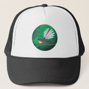 Neuseeländischer Fantail-Vogel (Piwakawaka) Truck Truckerkappe