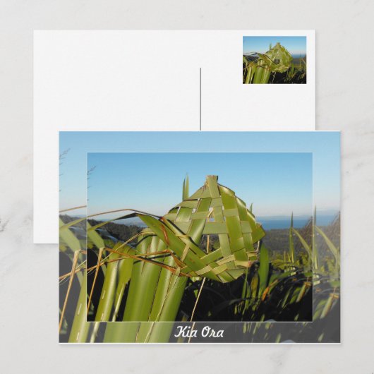 Neuseeländischer Flachs Postkarte (Vorne/Hinten)