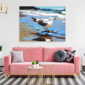Neuseeländischer Gull - überzogene Canvas Print Leinwanddruck (Insitu (Wohnzimmer))