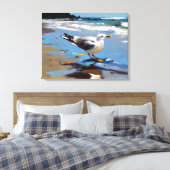 Neuseeländischer Gull - überzogene Canvas Print Leinwanddruck (Insitu (Schlafzimmer))