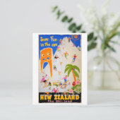 Neuseeländischer Schneeunterhaltung in der Sonne V Postkarte (Stehend Vorderseite)