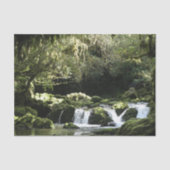 Neuseeländischer Stream mit Wasserfällen Natur-Fot Seidenpapier (Vorderseite)