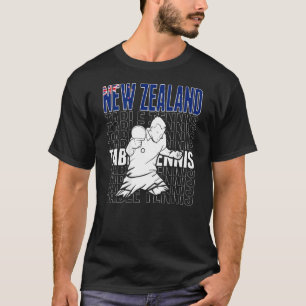 Neuseeländischer Tischtennis unterstützt Kiwi Ping T-Shirt