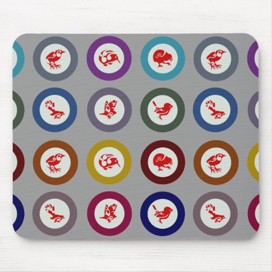 Neuseeländischer Ureinwohner und endemische Vögel  Mousepad (Vorne)