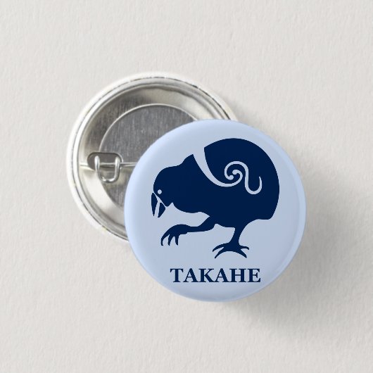Neuseeländischer Vogel TAKAHE Button (Vorne & Hinten)