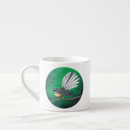 Neuseeländischer Vogelgeflügel (Piwakawaka) Espressotasse
