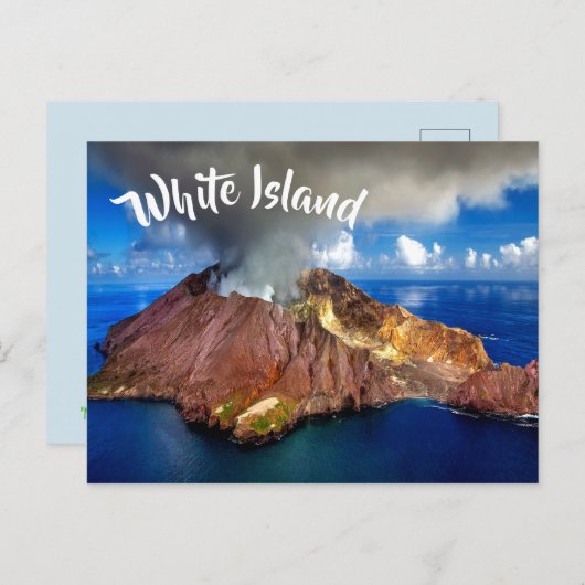 Neuseeländischer Vulkan Postkarte (Vorne/Hinten)