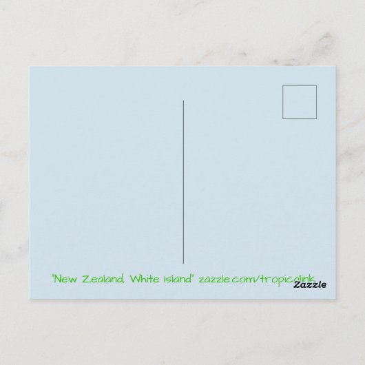 Neuseeländischer Vulkan Postkarte (Rückseite)