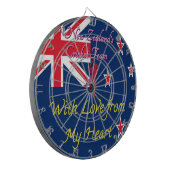 Neuseeländisches Cricket-Team: Liebe aus meiner Ku Dartscheibe (Vorderseite Links)