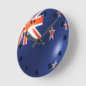 Neuseeländisches Flaggendesign Runde Wanduhr (Winkel)