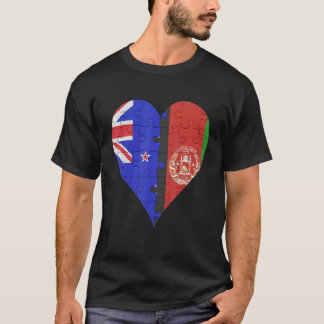 Neuseeländisches Flaggenherz T-Shirt