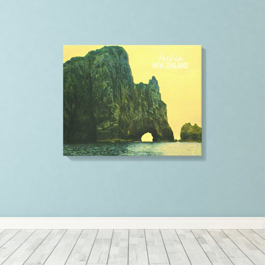 Neuseeländisches Loch im Felsen Leinwanddruck (Insitu (Holzboden))