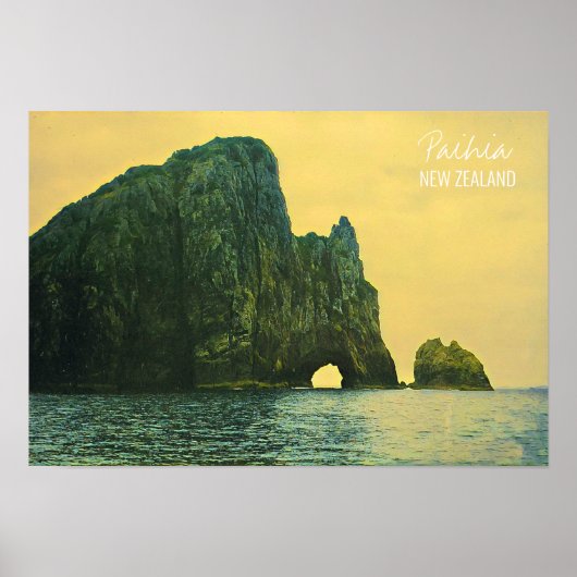 Neuseeländisches Loch im Felsen Poster (Vorne)