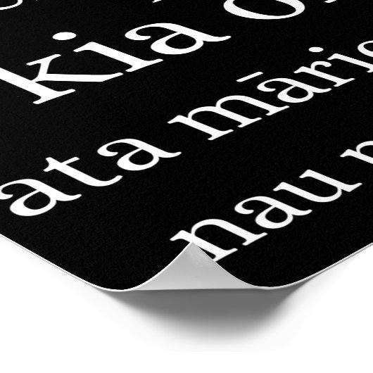 Neuseeländisches Poster mit Kiwi Greetings (Ecke)