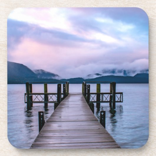 Neuseeländisches Untersetzer Set 6, Lake Te Anau (Vorderseite)