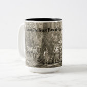 "Neuseeländisches Vintages Protokollieren" Zweifarbige Tasse (Vorderseite Links)