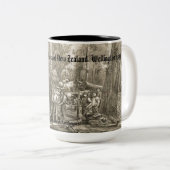 "Neuseeländisches Vintages Protokollieren" Zweifarbige Tasse (VorderseiteRechts)