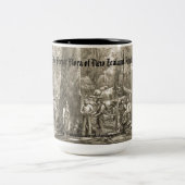 "Neuseeländisches Vintages Protokollieren" Zweifarbige Tasse (Mittel)